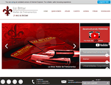 Tablet Screenshot of lizbittar.com.br